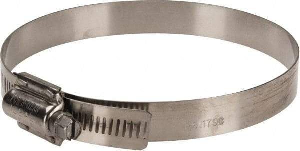 IDEAL TRIDON - SAE Size 512, 4-1/4 to 5-1/8" Diam, Stainless Steel High Torque Worm Drive Clamp - 5/8" Wide, Material Grade 304, Series 60 - Americas Tooling