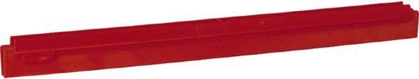 Vikan - 20" Rubber Blade Squeegee Refill - Double Edge, Red, Plastic Holder - Americas Tooling