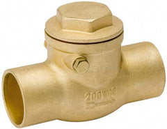 Value Collection - 1/2" Brass Check Valve - Check Swing, C x C, 200 WOG - Americas Tooling