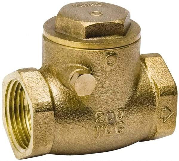 Value Collection - 1-1/2" Brass Check Valve - Check Swing, IPS, 200 WOG - Americas Tooling