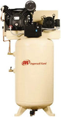 Ingersoll-Rand - 7.5 hp, 80 Gal Stationary Electric Vertical Air Compressor - Three Phase, 175 Max psi, 24 CFM, 460 Volt - Americas Tooling