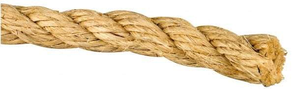 Value Collection - 500' Max Length Sisal Twisted Rope - 1/2" Diam, 213 Lb Capacity - Americas Tooling