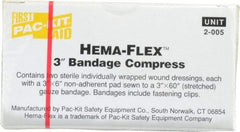 Medique - 3" Long x 3" Wide, General Purpose Compress - Yellow, Compress Bandage - Americas Tooling