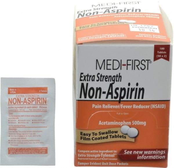 Medique - Medi-First Extra-Strength Non-Aspirin Tablets - Headache & Pain Relief - Americas Tooling