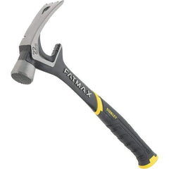 Stanley - 22 oz Head, Straight Rip Claw Hammer - 15.98" OAL, Steel Head, 1.34" Face Diam, Milled Face, Steel Handle with Grip - Americas Tooling