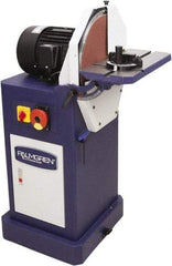 Palmgren - 16" Diam, 1,750 RPM, Single Phase Disc Sanding Machines - 18-9/16" Long Table x 8-1/2" Table Width, 27-27/32" Overall Length x 44-7/16" Overall Height - Americas Tooling