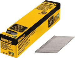 DeWALT - 15 Gauge 2-1/2" Long Finishing Nails for Power Nailers - Steel, Galvanized Finish, Smooth Shank, Angled Stick Collation, Round Head, Chisel Point - Americas Tooling