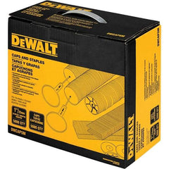 DeWALT - 1" Long x 0.05" Wide, 18 Gauge Crowned Construction Staple - Steel, Galvanized Finish - Americas Tooling