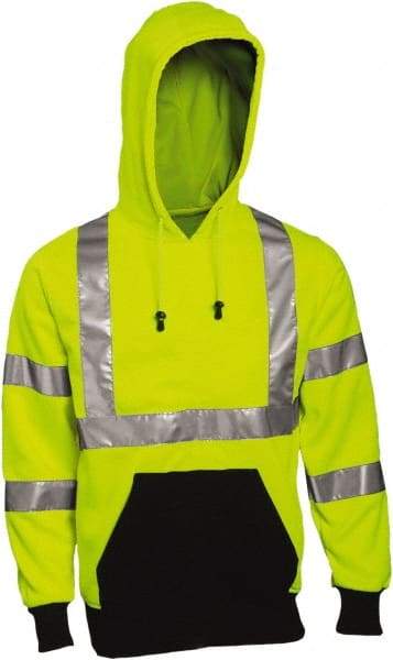 Tingley - Size XL, Lime, High Visibility, Long Sleeve SweatPocket, - 50 to 52" Chest, 1 Pocket, Polyester - Americas Tooling