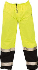 Tingley - Size M Polyurethane on 75 Denier Ripstop Polyester High-Visibility Pants - Snap Closure, No Pockets, 36" to 38" Waist, 29" Inseam, Yellow/Green, ANSI 107-2015 Class E - Americas Tooling