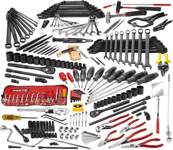 Proto - 199 Piece 1/4, 3/8 & 1/2" Drive Master Tool Set - Tools Only - Americas Tooling