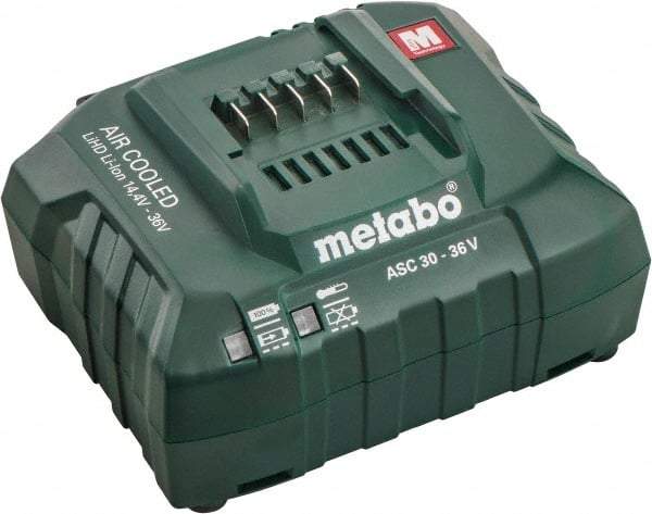 Metabo - 14.4/18/36 Volt, Lithium-Ion Power Tool Charger - 1 hr & 30 min to Charge, AC Wall Outlet Power Source - Americas Tooling