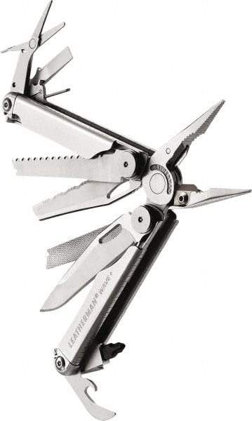 Leatherman - 1 Piece, Multi-Tool Set with 18 Functions - Silver, 6" OAL, 4" Closed Length - Americas Tooling