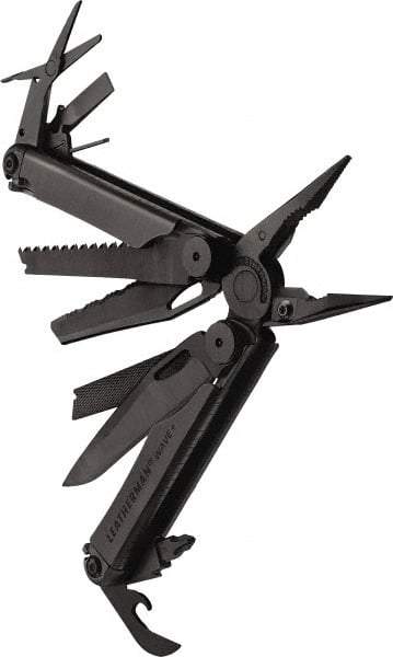 Leatherman - 1 Piece, Multi-Tool Set with 17 Functions - Black, 6" OAL, 4" Closed Length - Americas Tooling