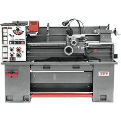 Jet - 14" Swing, 36-7/8" Between Centers, 230 Volt, Single Phase Bench Lathe - 2 hp, 70 to 1,900 RPM Spindle Speed, 2" Spindle Bore Diam, 76-13/32" OAL x 29-29/32" OAH x 59-13/16" Overall Depth - Americas Tooling