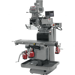 Jet - 54" Table Width x 12" Table Length, Variable Speed Pulley Control, 3 Phase Knee Milling Machine - NST40 Spindle Taper, 5 hp - Americas Tooling