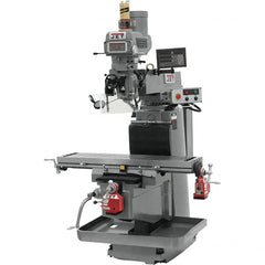 Jet - 54" Table Width x 12" Table Length, Variable Speed Pulley Control, 3 Phase Knee Milling Machine - NST40 Spindle Taper, 5 hp - Americas Tooling