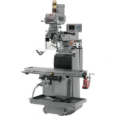 Jet - 54" Table Width x 12" Table Length, Variable Speed Pulley Control, 3 Phase Knee Milling Machine - R8 Spindle Taper, 5 hp - Americas Tooling