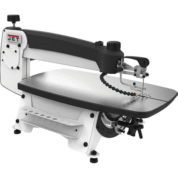 Jet - 3/4" Stroke Length, 2" Depth of Cut, Scroll Saw - 400 to 1,550 Strokes per min, Includes Foot Switch - Americas Tooling