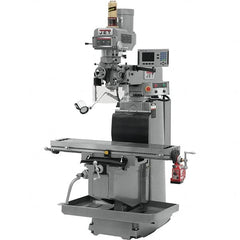 Jet - 54" Table Width x 12" Table Length, Electronic Variable Speed Control, 3 Phase Knee Milling Machine - R8 Spindle Taper, 5 hp - Americas Tooling