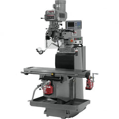 Jet - 54" Table Width x 12" Table Length, Electronic Variable Speed Control, 3 Phase Knee Milling Machine - R8 Spindle Taper, 5 hp - Americas Tooling