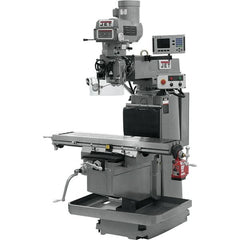 Jet - 54" Table Width x 12" Table Length, Electronic Variable Speed Control, 3 Phase Knee Milling Machine - NST40 Spindle Taper, 5 hp - Americas Tooling