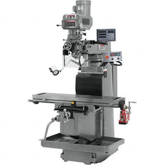 Jet - 54" Table Width x 12" Table Length, Electronic Variable Speed Control, 3 Phase Knee Milling Machine - R8 Spindle Taper, 5 hp - Americas Tooling