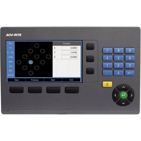 Acu-Rite - 3 Axis, 40" X-Axis Travel, 18" Y-Axis Travel, 4" Z-Axis Travel, Milling DRO System - 5µm Resolution, 5µm Accuracy, LCD Color Display - Americas Tooling