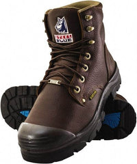 Steel Blue - Men's Size 9 Medium Width Steel Work Boot - Oak, Leather Upper, TPU Outsole, 6" High, Lace-Up - Americas Tooling