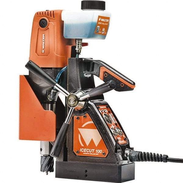 WALTER Surface Technologies - 1/2" Chuck, Portable Electromagnetic Drill Press - 600 RPM, 8 Amps, 850 Watts, 120 Volts - Americas Tooling