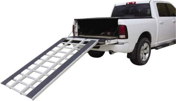 Erickson Manufacturing - 84" Long x 54" Wide, 1,500 Lb Capacity, Foldable Truck Ramp with Wear Boards - Aluminum, For All Vehicles - Americas Tooling