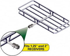 Erickson Manufacturing - Aluminum Cargo Carrier - 19-1/2" Wide x 53-1/2" Long, Silver, For Use with 1.25" Receivers & 2" Receivers - Americas Tooling