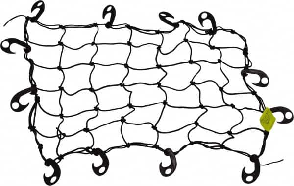 Erickson Manufacturing - Rubber Cargo Net - 28" Wide x 28" Long, Black, For Use with ATV's - Americas Tooling