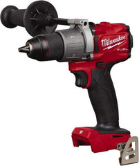 Milwaukee Tool - 18 Volt 1/2" Single-Sleeve Ratcheting Chuck Cordless Hammer Drill - 0 to 32,000 BPM, 0 to 550 & 0 to 2,000 RPM, Reversible - Americas Tooling