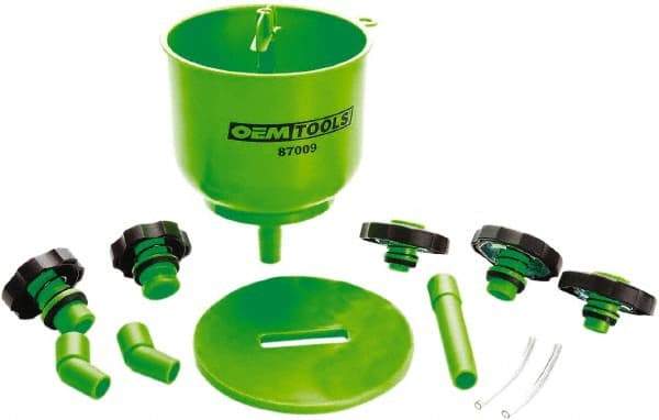 OEM Tools - 16 oz Capacity Plastic Funnel Set - Green - Americas Tooling