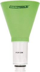 OEM Tools - 16 oz Capacity Plastic Funnel - 5" Mouth OD, 3-3/4" Straight Spout, Green & Clear - Americas Tooling