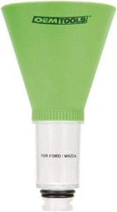 OEM Tools - 16 oz Capacity Plastic Funnel - 5" Mouth OD, 3-3/4" Straight Spout, Green & Clear - Americas Tooling