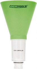 OEM Tools - 16 oz Capacity Plastic Funnel - 5" Mouth OD, 3-3/4" Straight Spout, Green & Clear - Americas Tooling