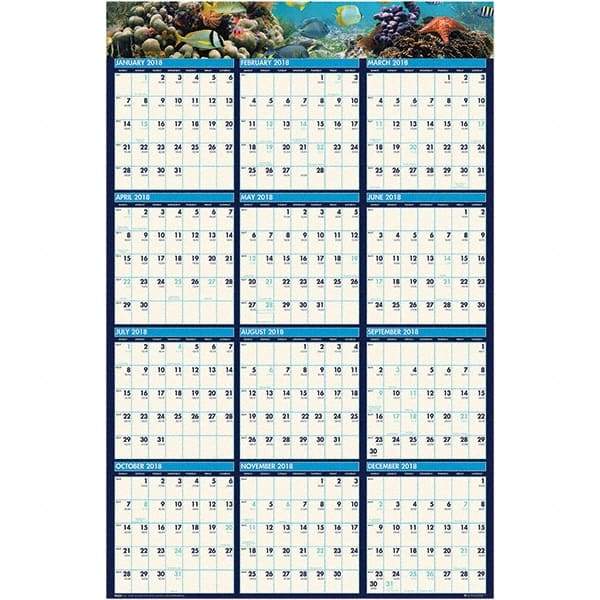 House of Doolittle - 1 Sheet, 24 x 37", Erasable Wall Calendar - Americas Tooling