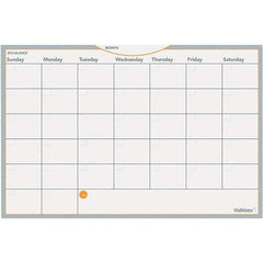 AT-A-GLANCE - 12 Sheet, 18 x 12", Erasable Wall Calendar - Gray, White & Orange - Americas Tooling