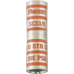 Panduit - 3/0 AWG Compatible, Noninsulated, Crimp-On Butt Splice Terminal - Red - Americas Tooling