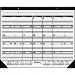 AT-A-GLANCE - 12 Sheet, 24 x 19", Desk Pad Calendar - White - Americas Tooling