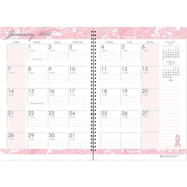 House of Doolittle - 24 Sheet, 7 x 10", Monthly Planner - Pink - Americas Tooling