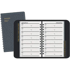 AT-A-GLANCE - 100 Sheet, 4-7/8 x 8", Telephone/Address Book - Black - Americas Tooling