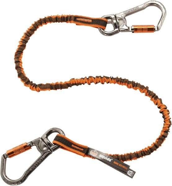 Ergodyne - 38" Tool Lanyard - Carabiner Connection, 60" Extended Length, Orange - Americas Tooling