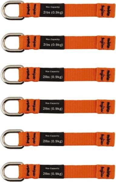 Ergodyne - 4-1/2" Tool Tether - Sealing Tape Connection, 5" Extended Length, Orange - Americas Tooling