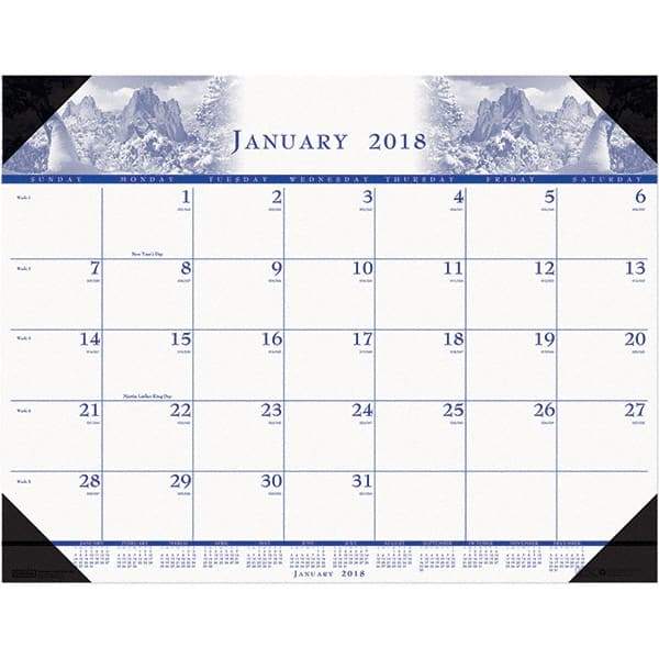 House of Doolittle - 12 Sheet, 22 x 17", Desk Pad Calendar - Nature - Americas Tooling