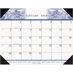 House of Doolittle - 12 Sheet, 22 x 17", Desk Pad Calendar - Nature - Americas Tooling