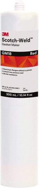 3M - 10.58 oz Cartridge Red Dimethacrylate Ester Anaerobic Gasket Marker - 65 to 300°F Operating Temp, 24 hr Full Cure Time - Americas Tooling