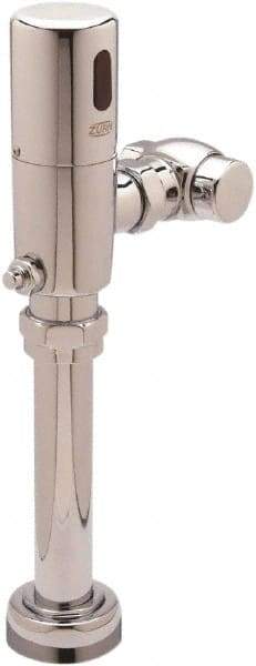 Zurn - 1-1/2" Spud Coupling, 1" Pipe, Closet Automatic Flush Valve - Single Flush, 1.6 Gal per Flush, Chrome Cover, Powered by 4 AA Batteries - Americas Tooling